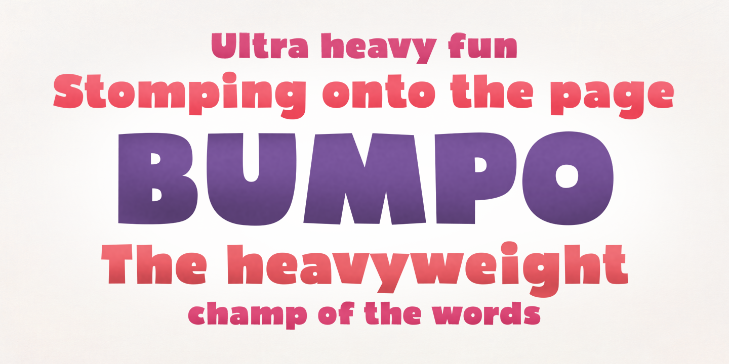 Example font Bumpo #3